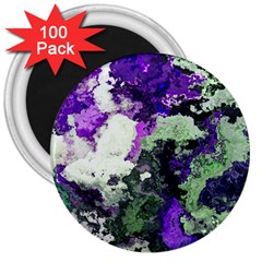 Background Abstract With Green And Purple Hues 3  Magnets (100 Pack) by Simbadda