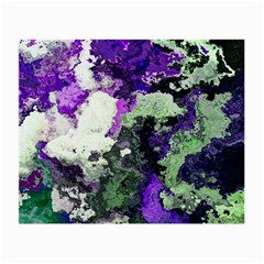 Background Abstract With Green And Purple Hues Small Glasses Cloth (2-side)