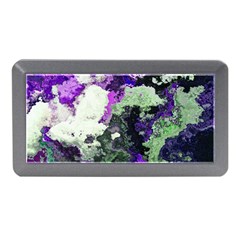 Background Abstract With Green And Purple Hues Memory Card Reader (mini) by Simbadda