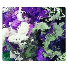 Background Abstract With Green And Purple Hues Double Sided Flano Blanket (small)  by Simbadda