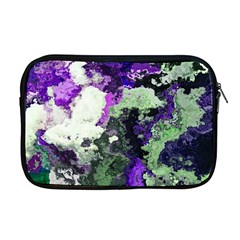 Background Abstract With Green And Purple Hues Apple Macbook Pro 17  Zipper Case by Simbadda