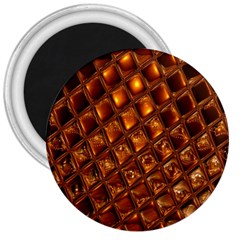 Caramel Honeycomb An Abstract Image 3  Magnets by Simbadda