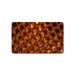 Caramel Honeycomb An Abstract Image Magnet (name Card) by Simbadda