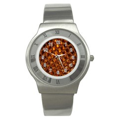 Caramel Honeycomb An Abstract Image Stainless Steel Watch by Simbadda