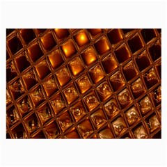 Caramel Honeycomb An Abstract Image Large Glasses Cloth by Simbadda