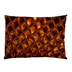 Caramel Honeycomb An Abstract Image Pillow Case by Simbadda