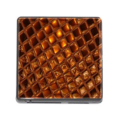 Caramel Honeycomb An Abstract Image Memory Card Reader (square) by Simbadda