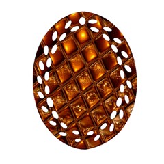 Caramel Honeycomb An Abstract Image Oval Filigree Ornament (two Sides) by Simbadda