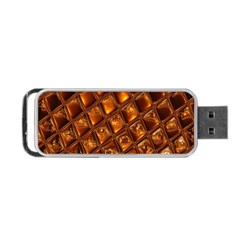 Caramel Honeycomb An Abstract Image Portable Usb Flash (one Side) by Simbadda