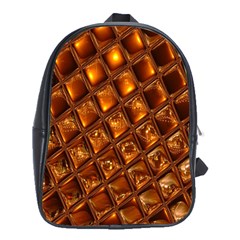 Caramel Honeycomb An Abstract Image School Bags (xl)  by Simbadda