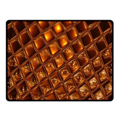 Caramel Honeycomb An Abstract Image Double Sided Fleece Blanket (small)  by Simbadda