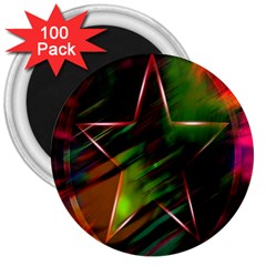 Colorful Background Star 3  Magnets (100 Pack) by Simbadda