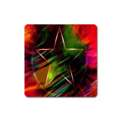 Colorful Background Star Square Magnet by Simbadda