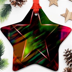 Colorful Background Star Star Ornament (two Sides) by Simbadda