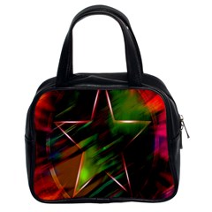 Colorful Background Star Classic Handbags (2 Sides) by Simbadda