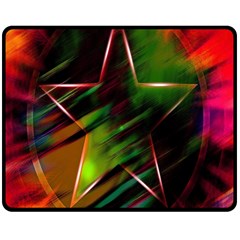 Colorful Background Star Fleece Blanket (medium)  by Simbadda