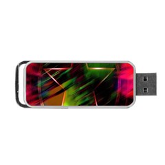 Colorful Background Star Portable Usb Flash (two Sides) by Simbadda