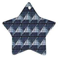 Snow Peak Abstract Blue Wallpaper Ornament (star) by Simbadda