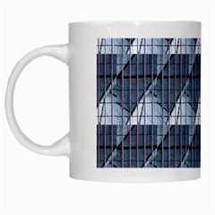 Snow Peak Abstract Blue Wallpaper White Mugs by Simbadda