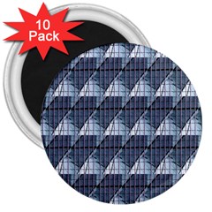 Snow Peak Abstract Blue Wallpaper 3  Magnets (10 Pack)  by Simbadda