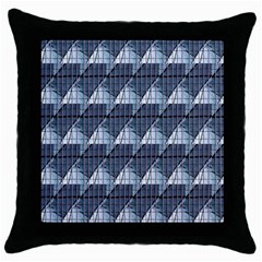 Snow Peak Abstract Blue Wallpaper Throw Pillow Case (black) by Simbadda