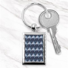 Snow Peak Abstract Blue Wallpaper Key Chains (rectangle)  by Simbadda