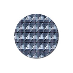 Snow Peak Abstract Blue Wallpaper Magnet 3  (round) by Simbadda