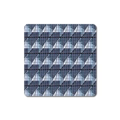 Snow Peak Abstract Blue Wallpaper Square Magnet by Simbadda