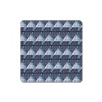 Snow Peak Abstract Blue Wallpaper Square Magnet Front