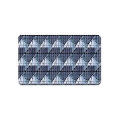 Snow Peak Abstract Blue Wallpaper Magnet (name Card) by Simbadda