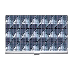 Snow Peak Abstract Blue Wallpaper Business Card Holders by Simbadda