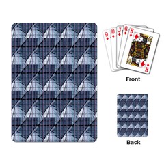 Snow Peak Abstract Blue Wallpaper Playing Card by Simbadda