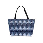 Snow Peak Abstract Blue Wallpaper Shoulder Handbags Front