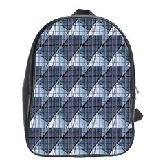 Snow Peak Abstract Blue Wallpaper School Bags(large)  by Simbadda