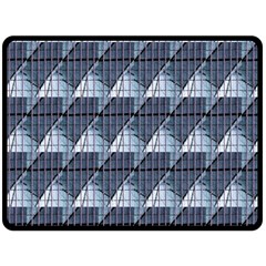 Snow Peak Abstract Blue Wallpaper Fleece Blanket (large)  by Simbadda