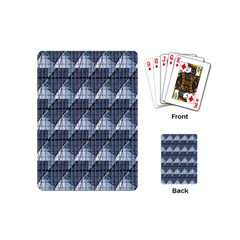 Snow Peak Abstract Blue Wallpaper Playing Cards (mini)  by Simbadda