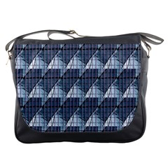 Snow Peak Abstract Blue Wallpaper Messenger Bags by Simbadda