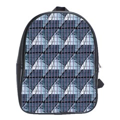 Snow Peak Abstract Blue Wallpaper School Bags (xl)  by Simbadda