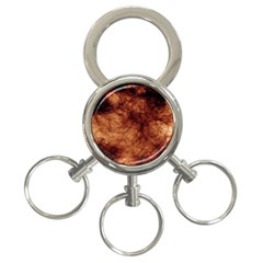 Abstract Brown Smoke 3-ring Key Chains by Simbadda