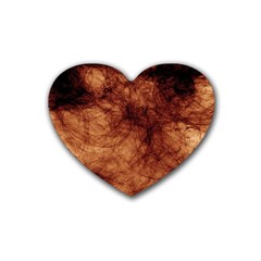 Abstract Brown Smoke Heart Coaster (4 Pack)  by Simbadda