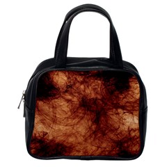 Abstract Brown Smoke Classic Handbags (one Side) by Simbadda