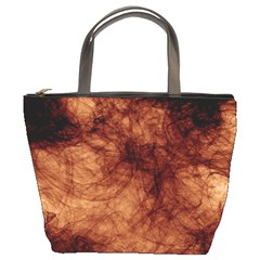 Abstract Brown Smoke Bucket Bags by Simbadda