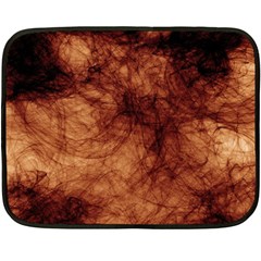 Abstract Brown Smoke Double Sided Fleece Blanket (mini)  by Simbadda