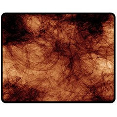 Abstract Brown Smoke Fleece Blanket (medium)  by Simbadda