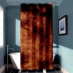 Abstract Brown Smoke Shower Curtain 36  X 72  (stall)  by Simbadda