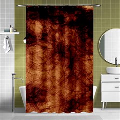 Abstract Brown Smoke Shower Curtain 48  X 72  (small)  by Simbadda