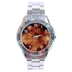 Abstract Brown Smoke Stainless Steel Analogue Watch by Simbadda