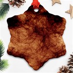 Abstract Brown Smoke Ornament (Snowflake) Front