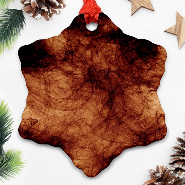 Abstract Brown Smoke Ornament (Snowflake)