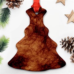 Abstract Brown Smoke Christmas Tree Ornament (two Sides)